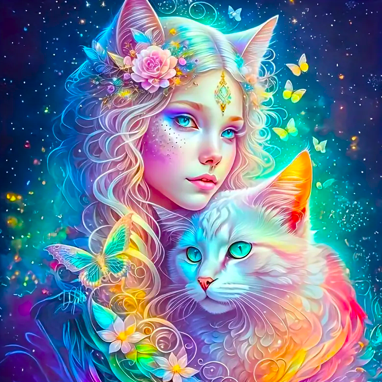 Diamond Painting - Cat Fairy