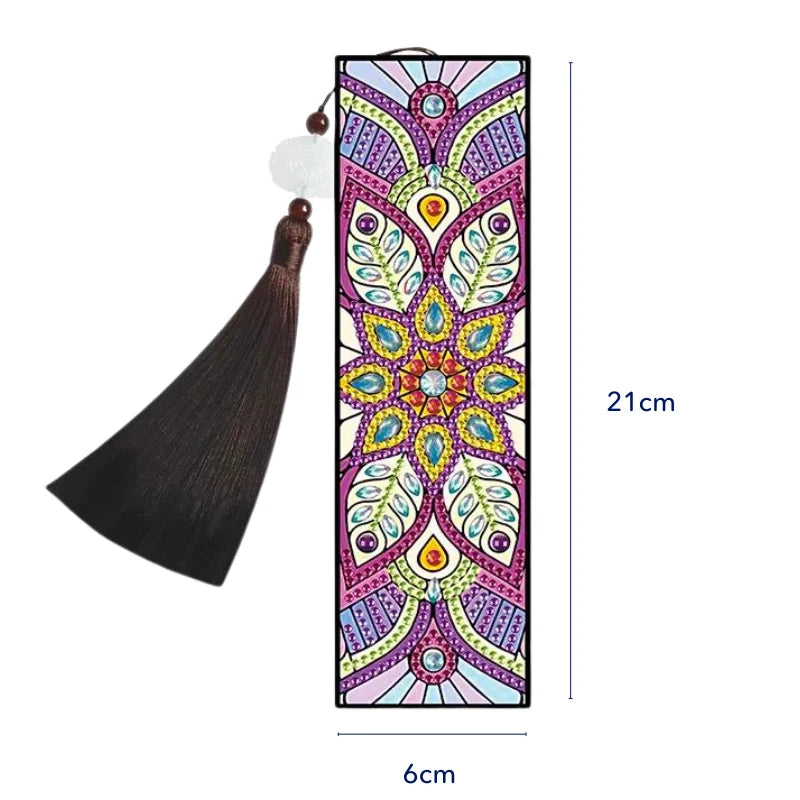 Diamond Painting Bookmark “Mandala & Flowers” 2-Piece Set