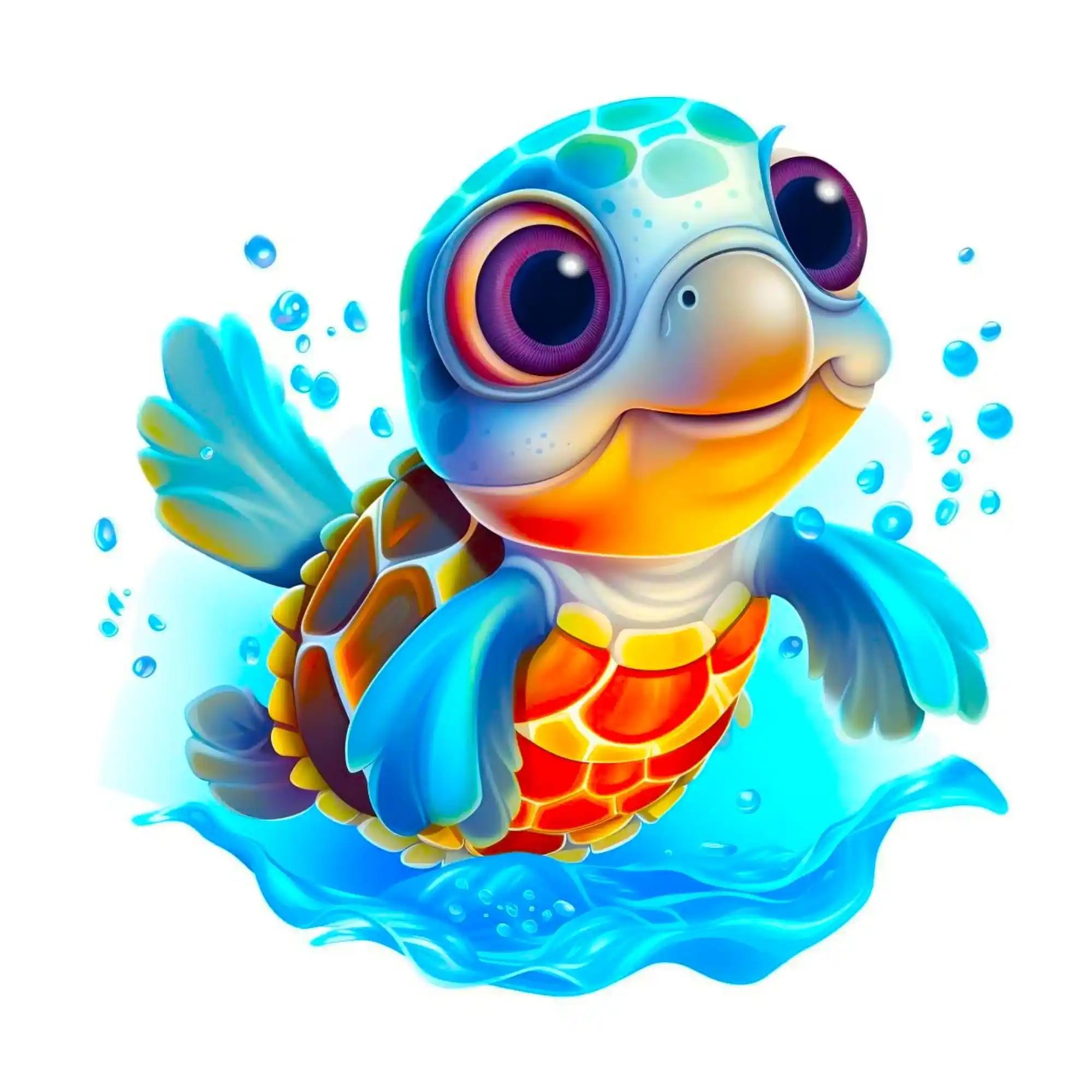 Diamond Painting Mini – Splashing Turtle