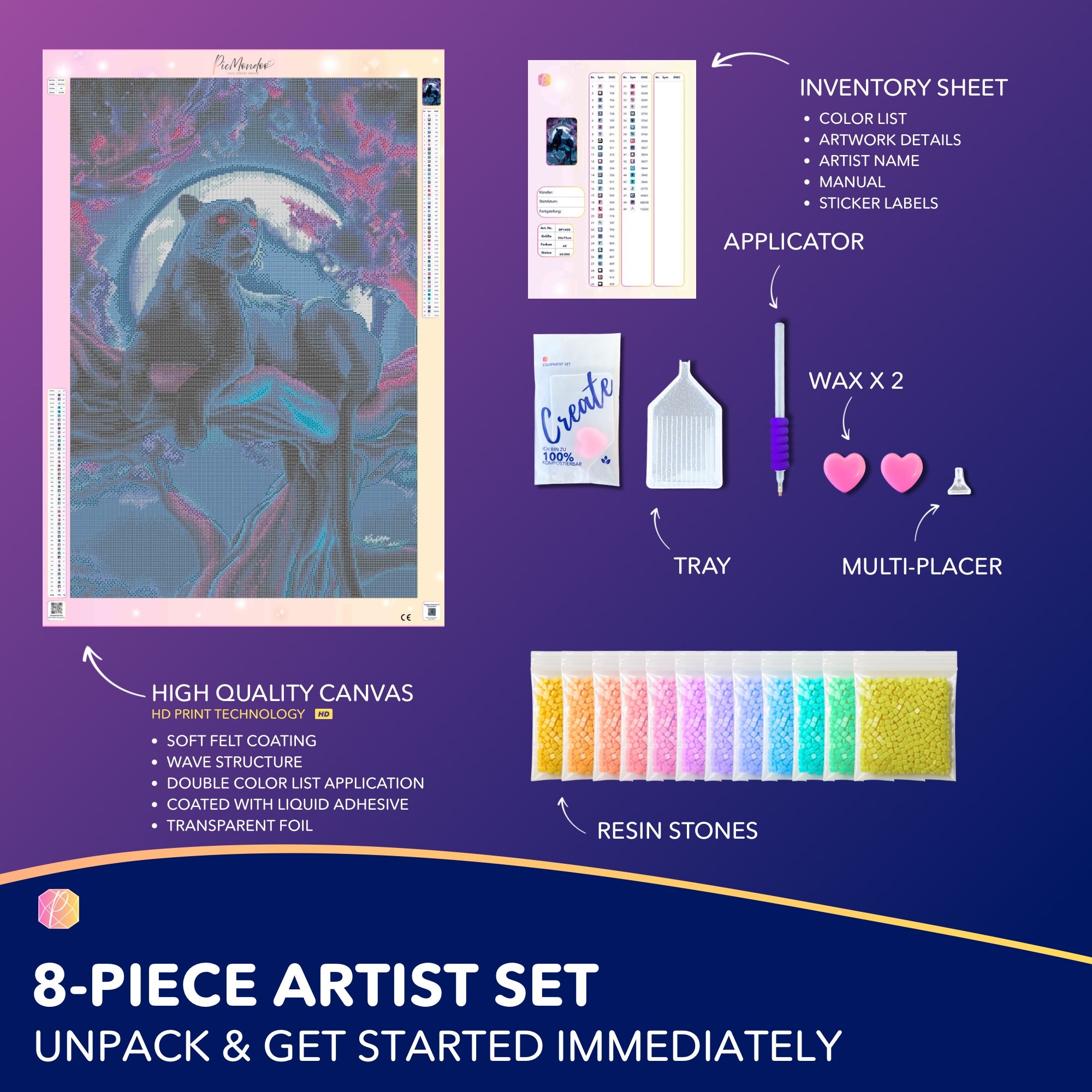 Diamond Painting - Black Panther Cherry Blossom Dream