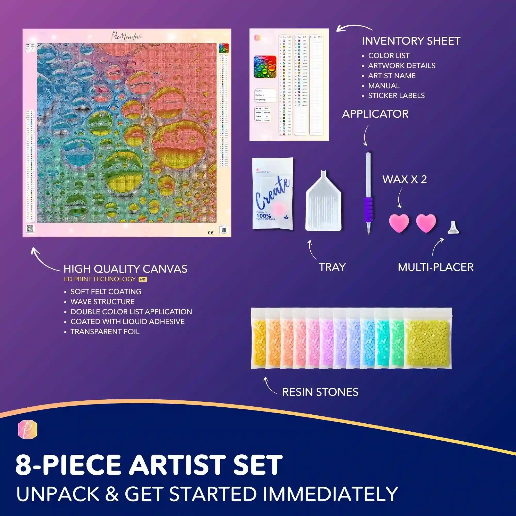 Diamond Painting AB Special – Colorful Raindrops