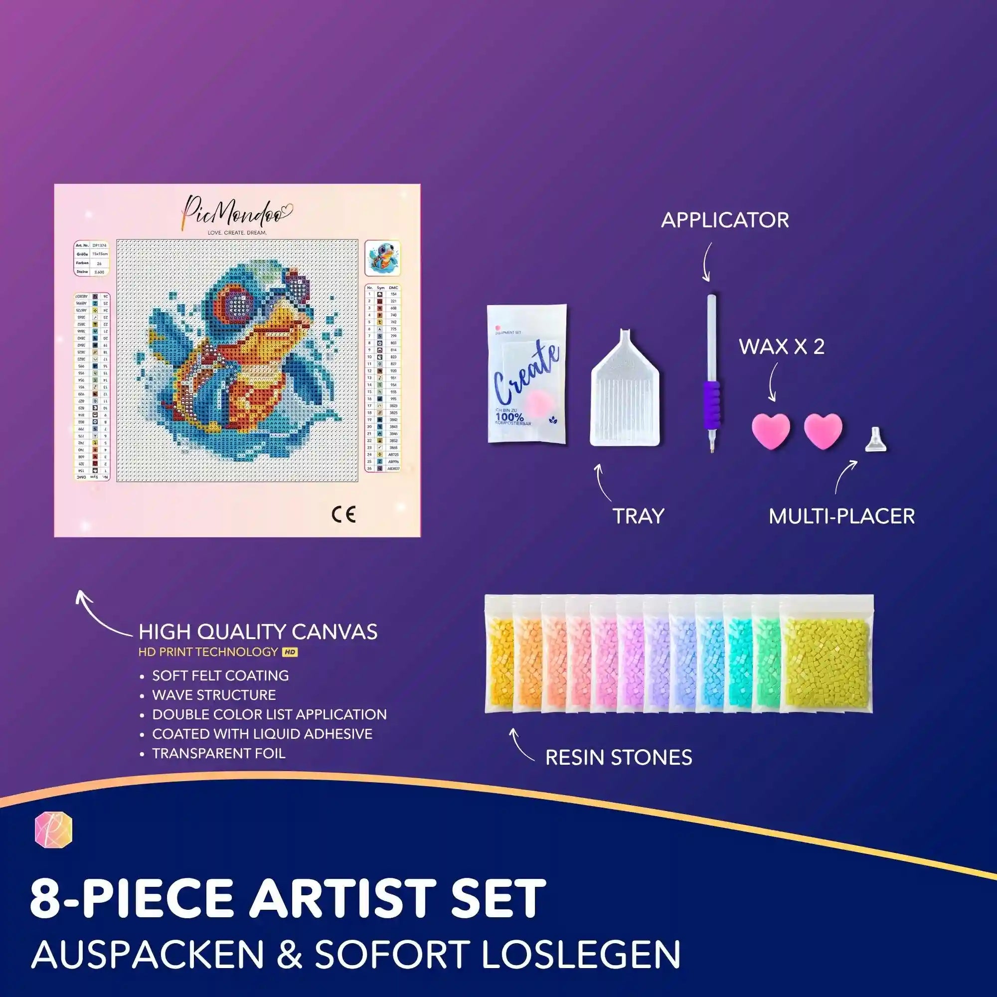 Diamond Painting Mini – Splashing Turtle