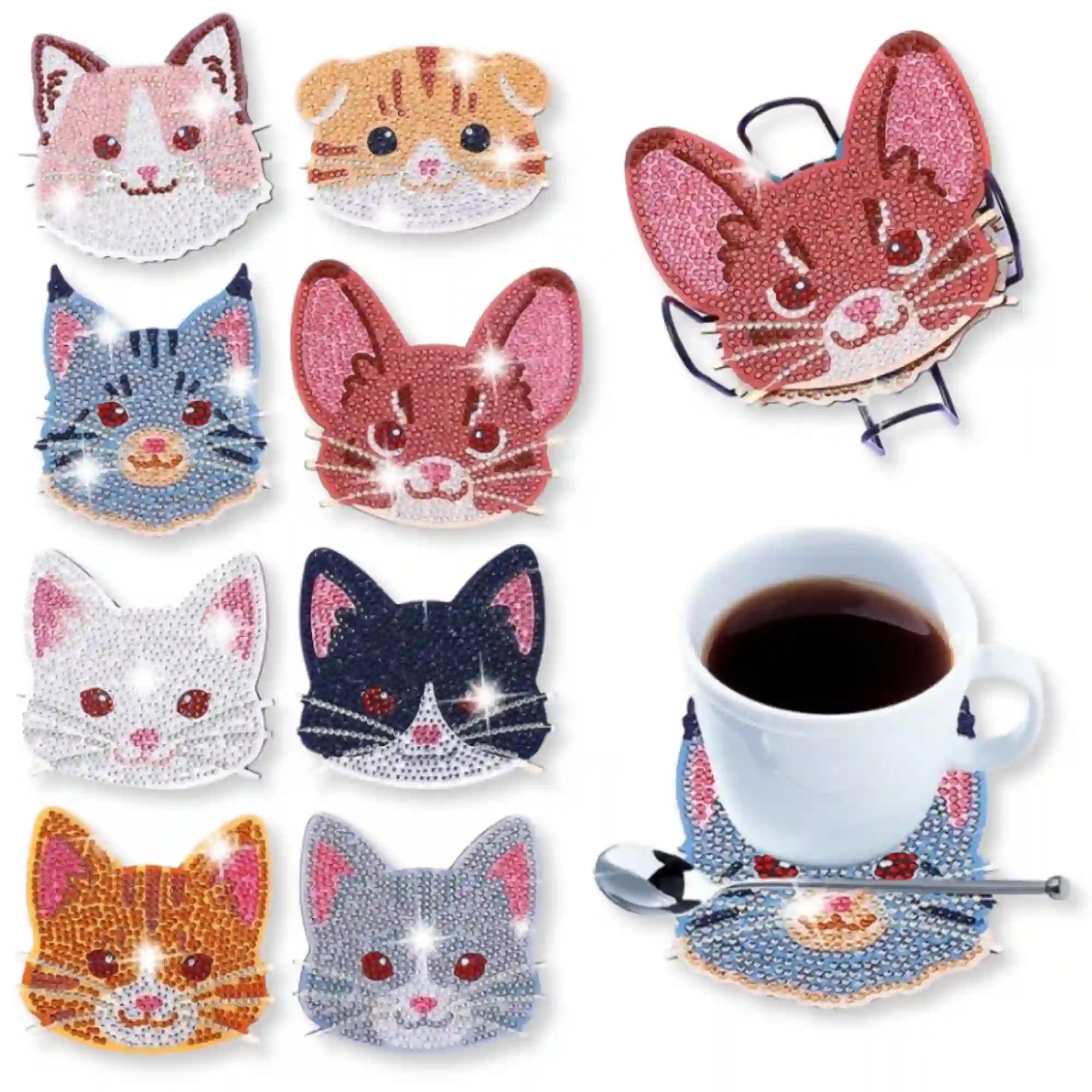Diamond Painting - Coaster "Cat and Mouse"