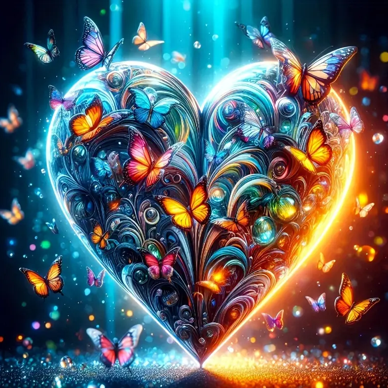 Diamond Painting - Butterfly Heart