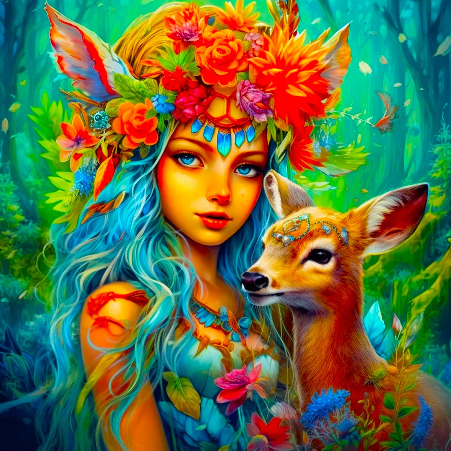 Diamond Painting - Forest Girl