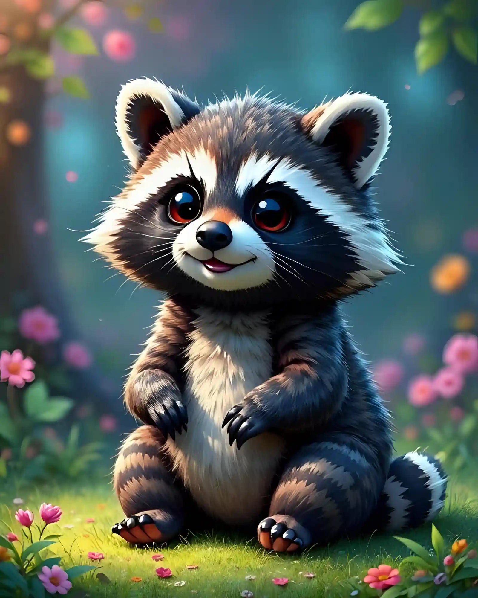 Diamond Painting Mini – Raccoon Brownie