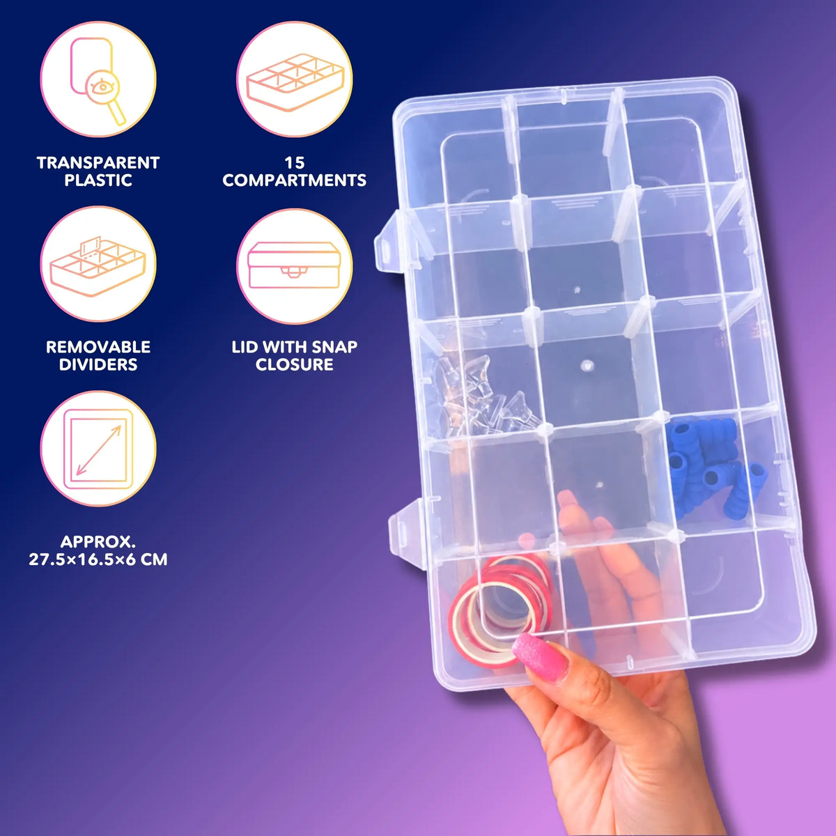 Diamond Painting Storage Box / 15 Compartments