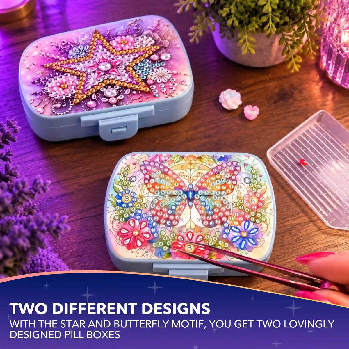 Diamond Painting Pill Boxes (Set of 2)