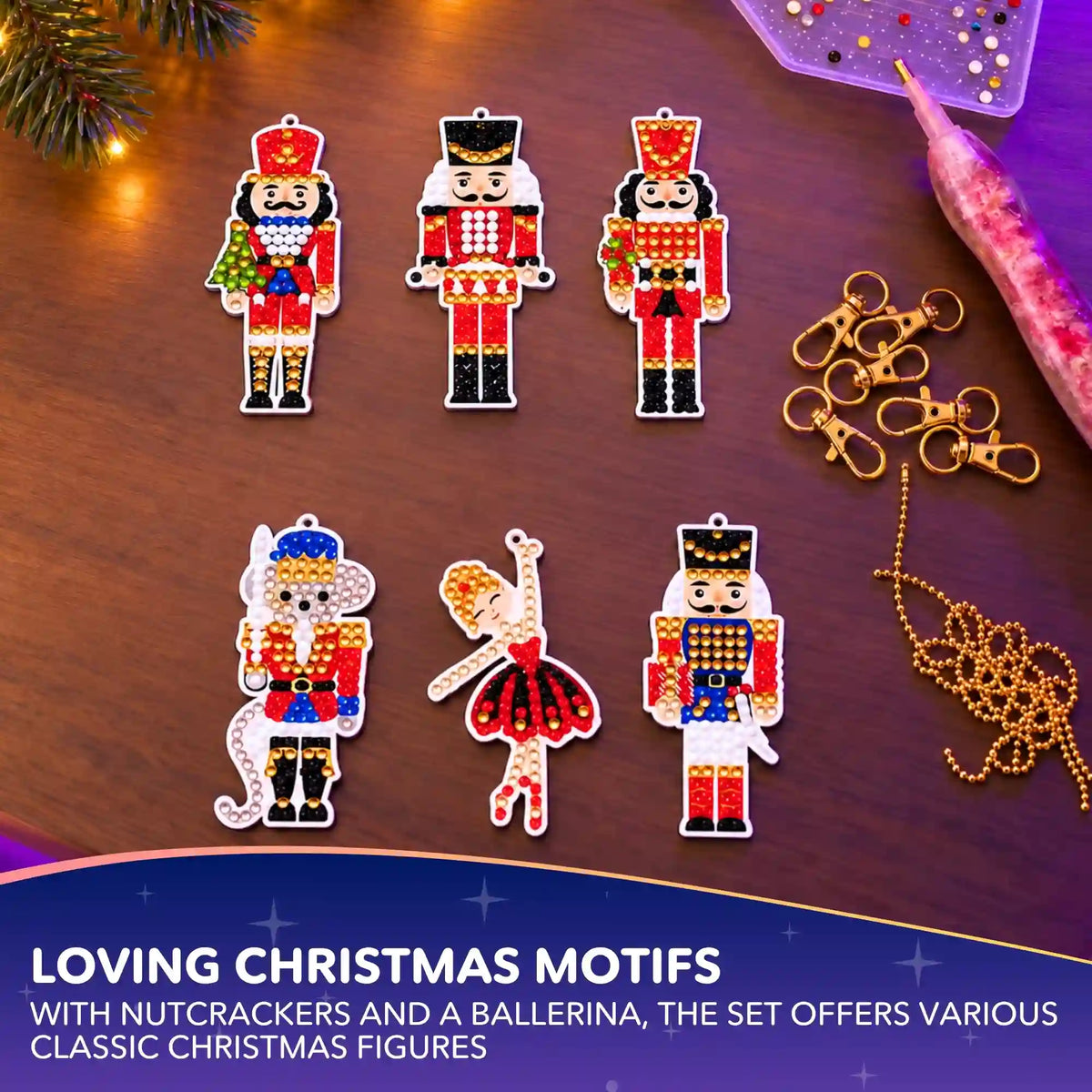 Diamond Painting Keychains — Nutcracker