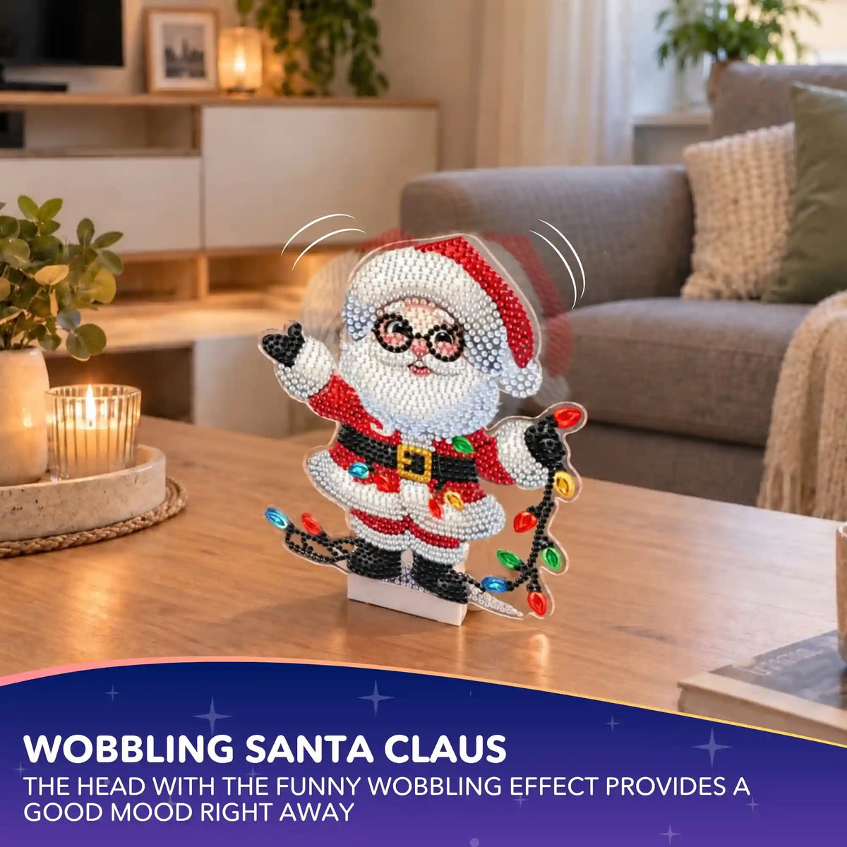 Diamond Painting – Wobble Stand Santa Claus
