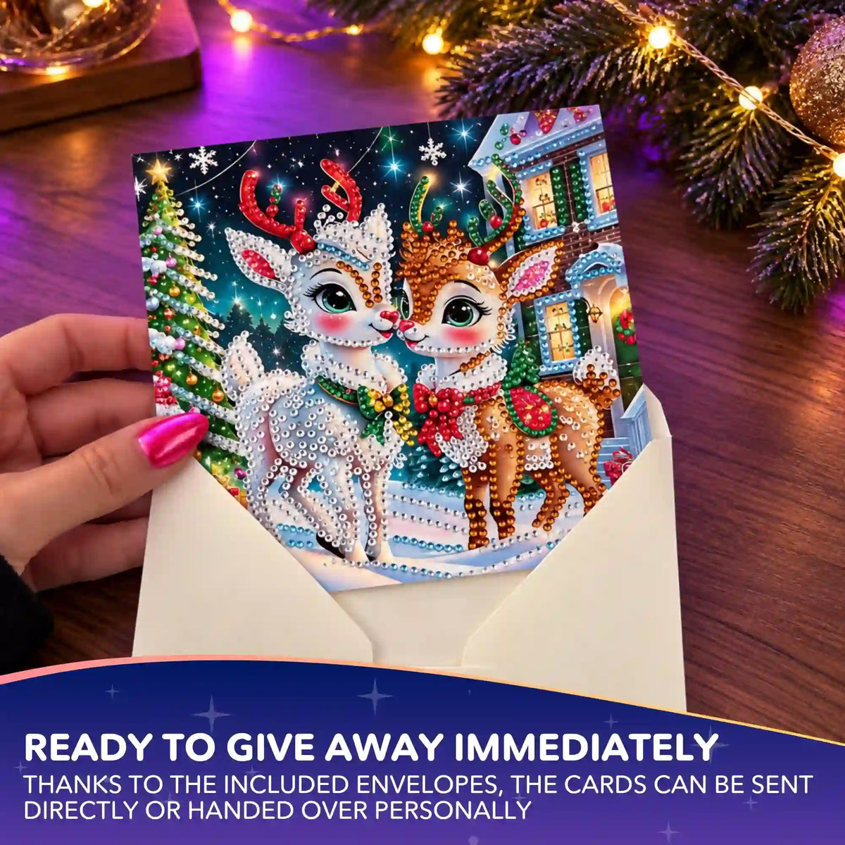 Diamond Painting Gift Cards Colorful Christmas