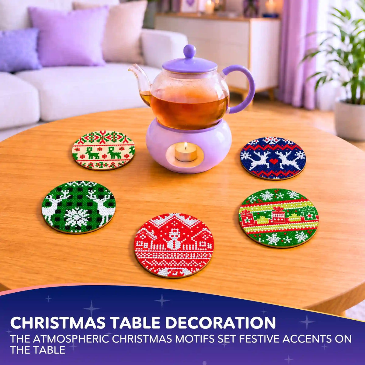 Diamond Painting Coasters - Christmas Motifs