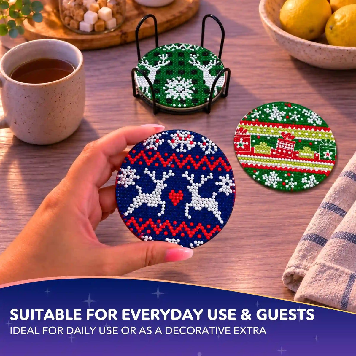 Diamond Painting Coasters - Christmas Motifs