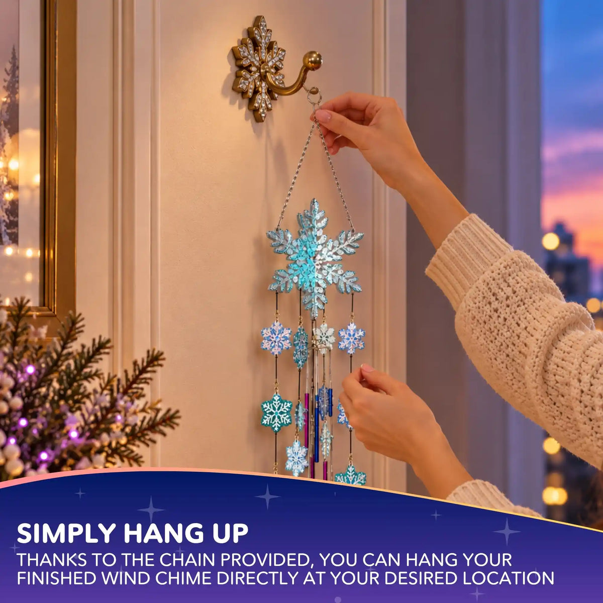 Diamond Painting – Large Snowflake Wind Chime