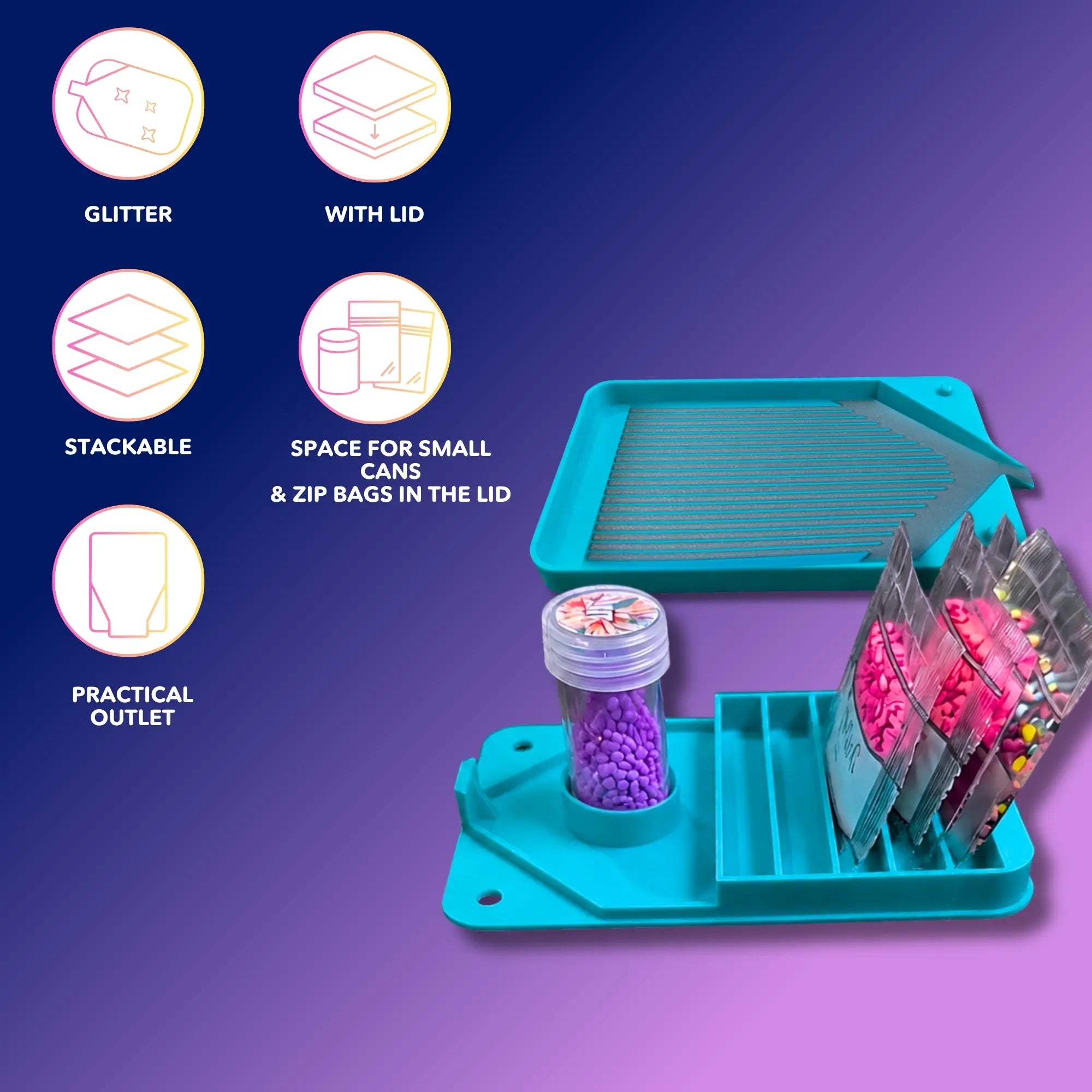 3D Small Glitter Tray
