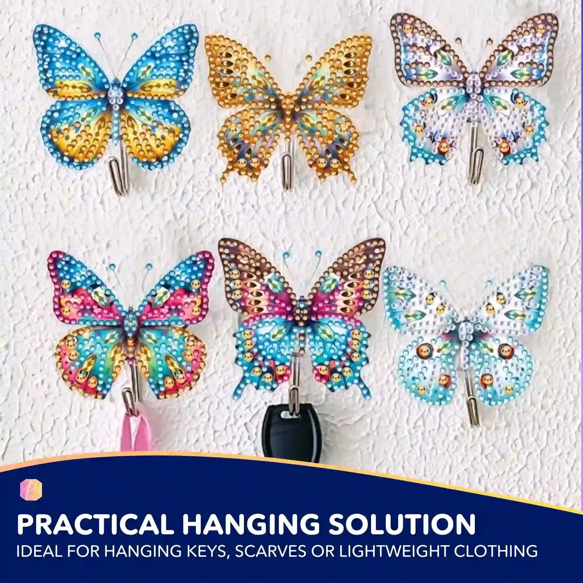Diamond Painting Wall Hooks Butterflies