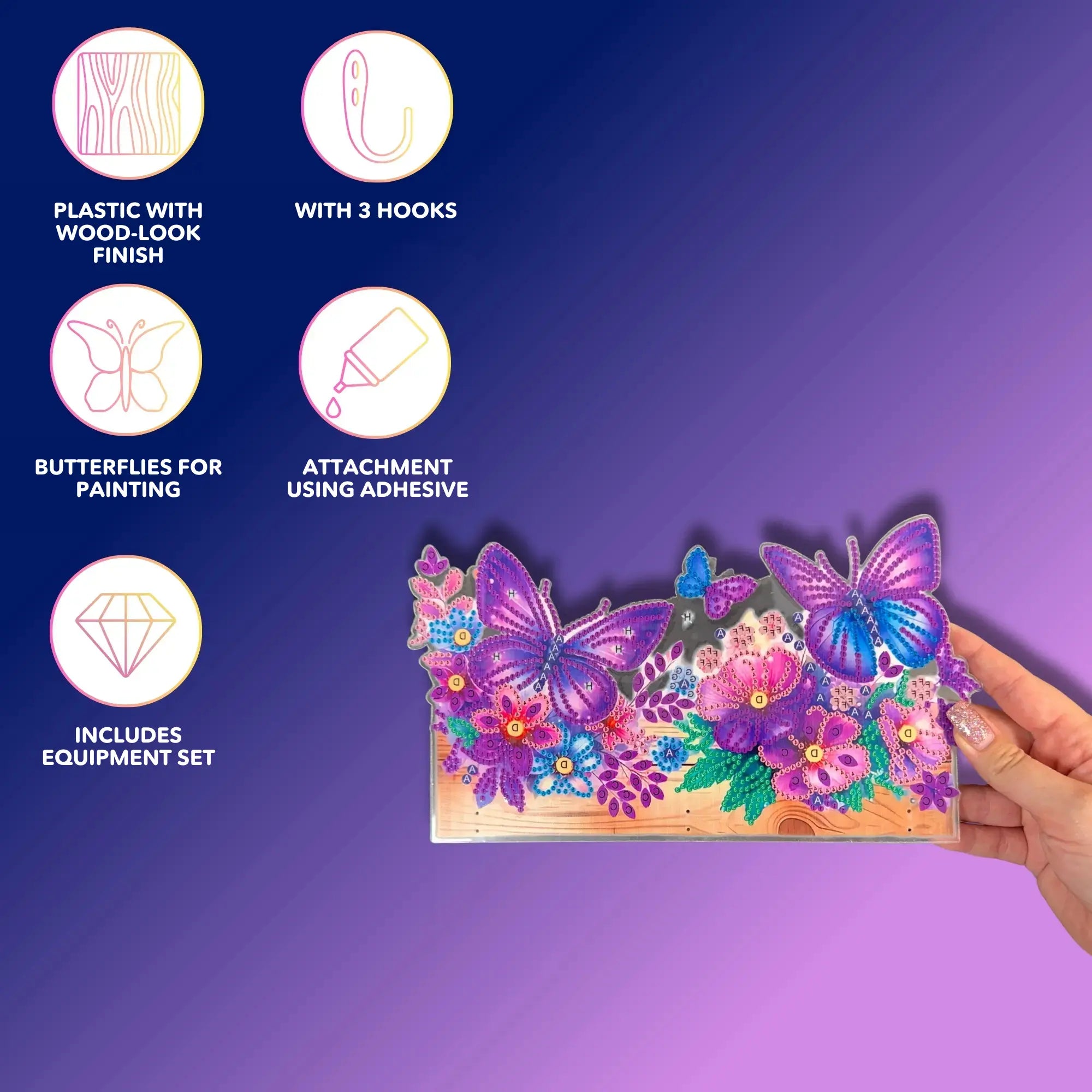 Diamond Painting Key Holder Butterflies