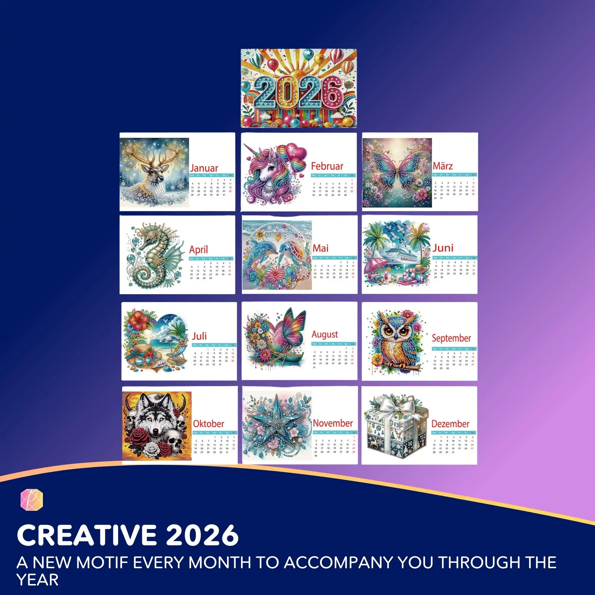 Diamond Painting Calendar 2026