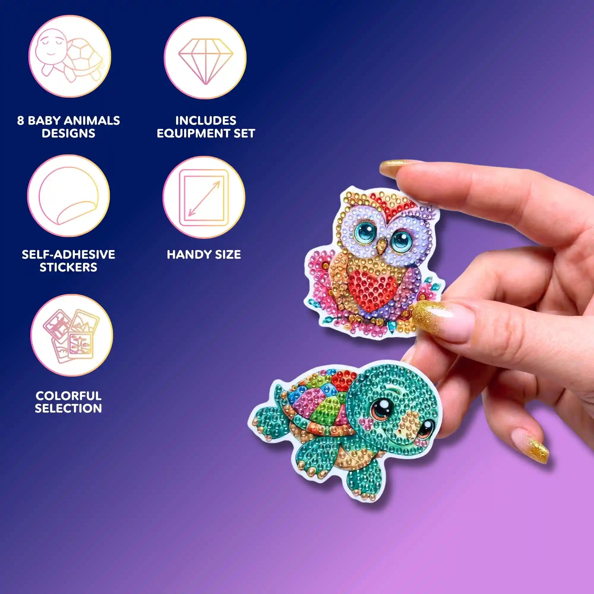 Diamond Painting Stickers - Cute Little Animals