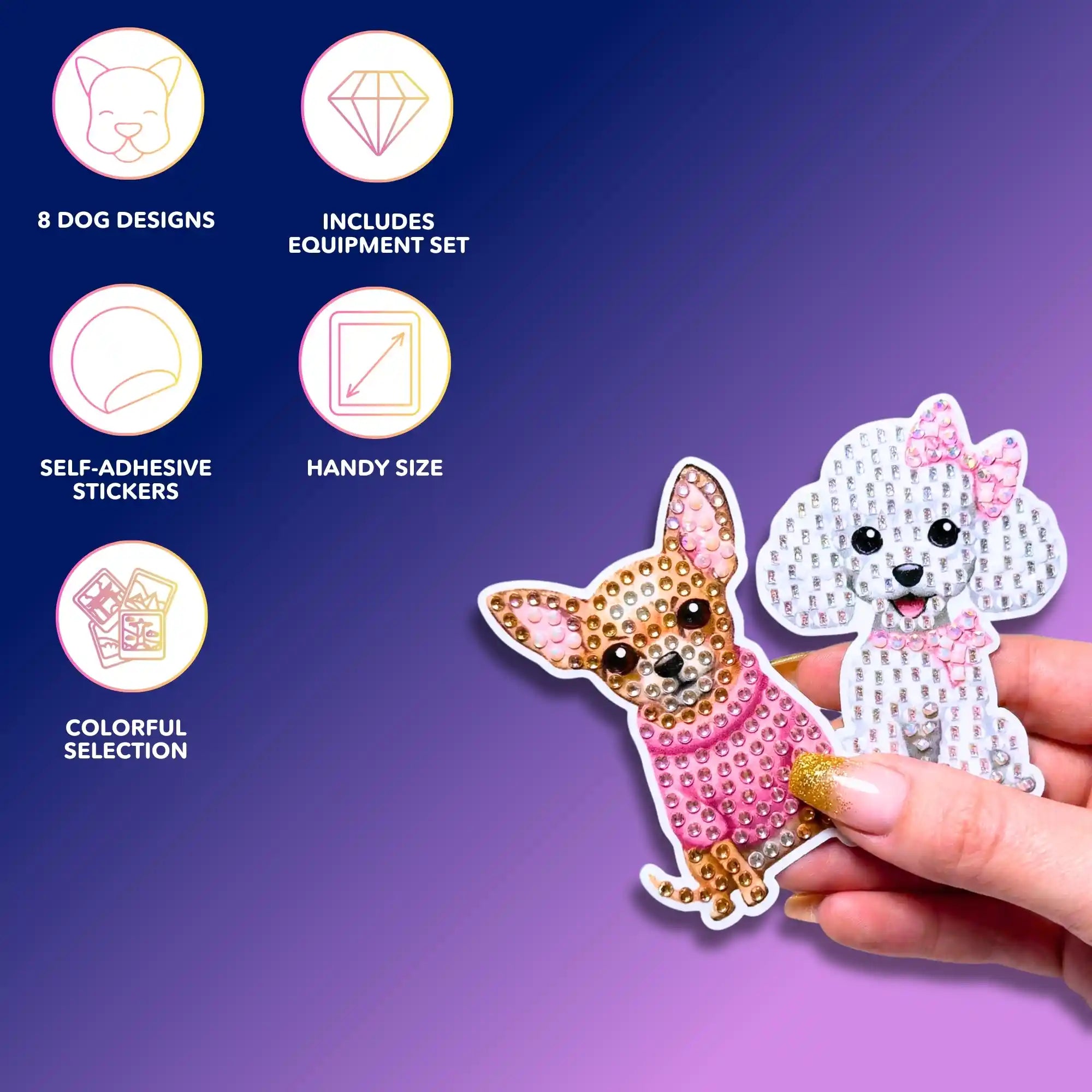Diamond Painting Stickers - Dogs