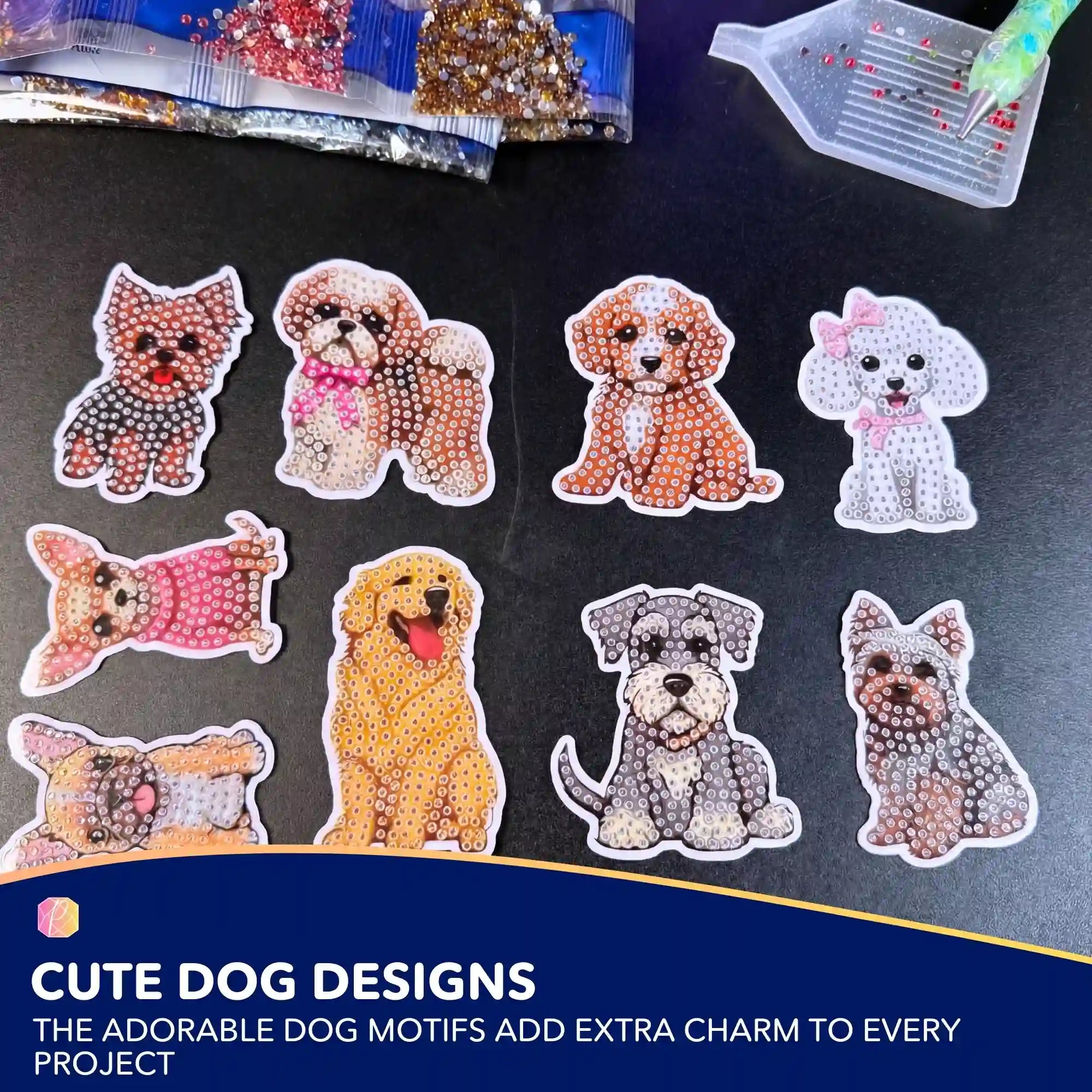 Diamond Painting Stickers - Dogs