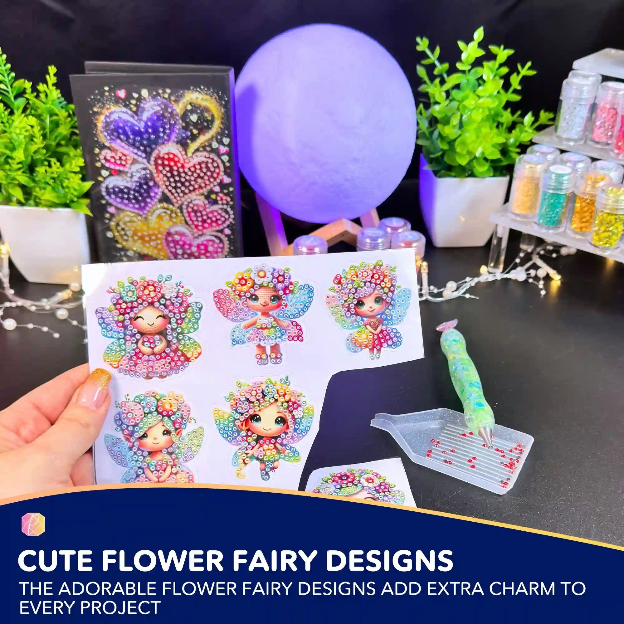 Diamond Painting Stickers - Flower Fairies