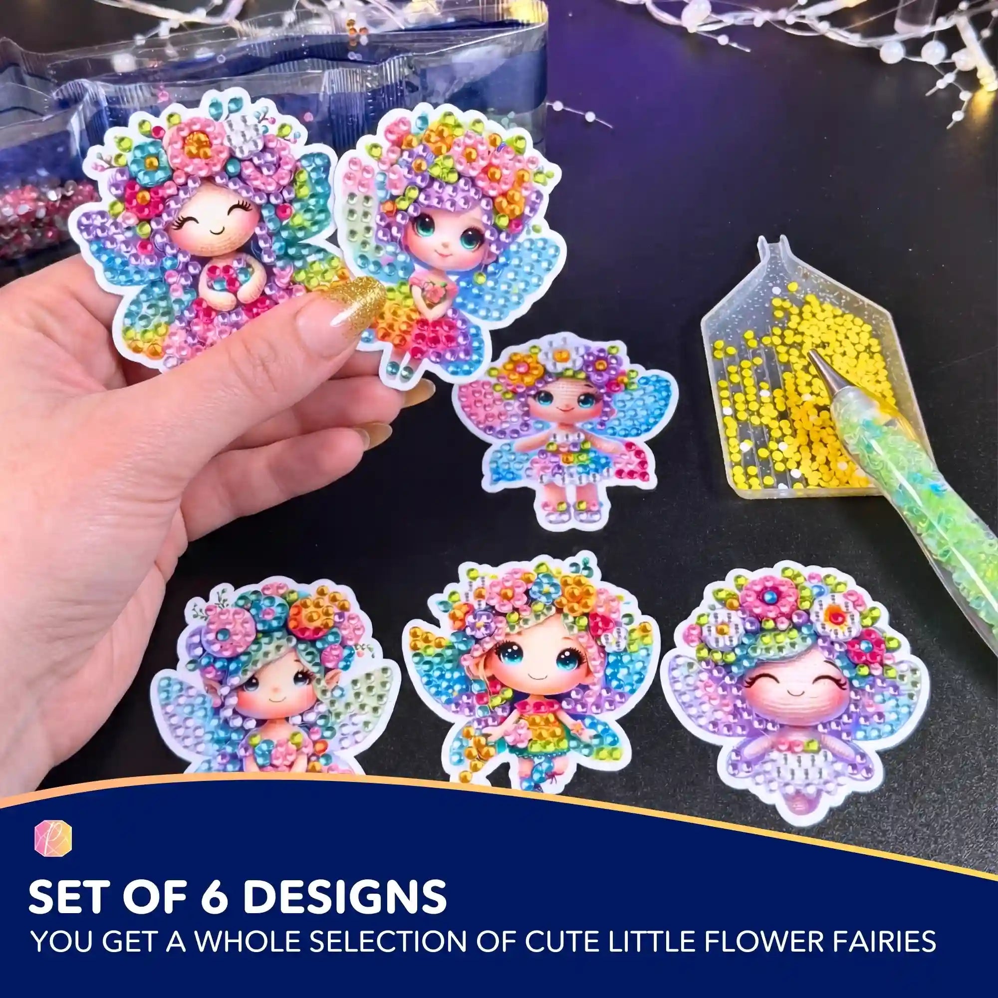 Diamond Painting Stickers - Flower Fairies