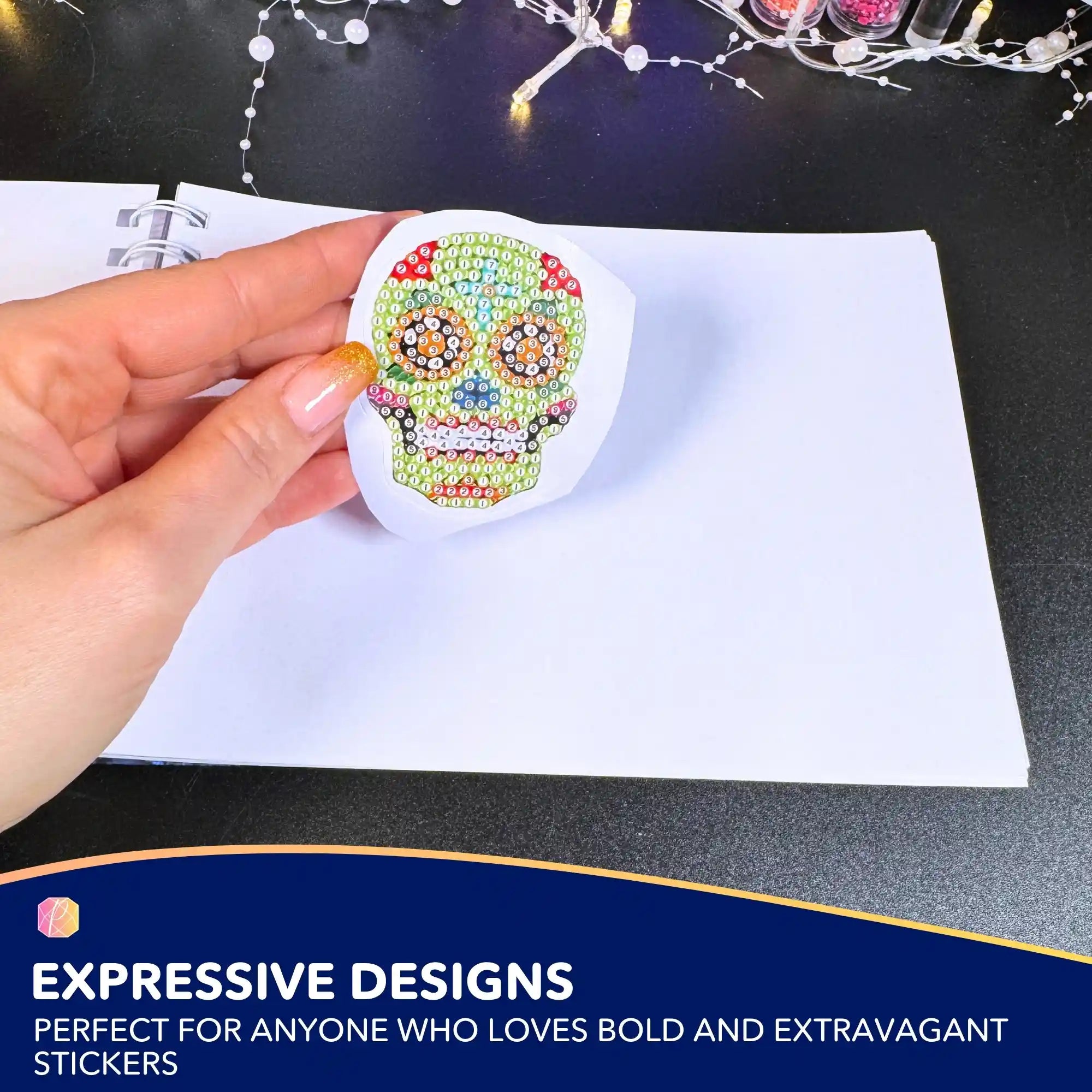 Diamond Painting Stickers - Skulls