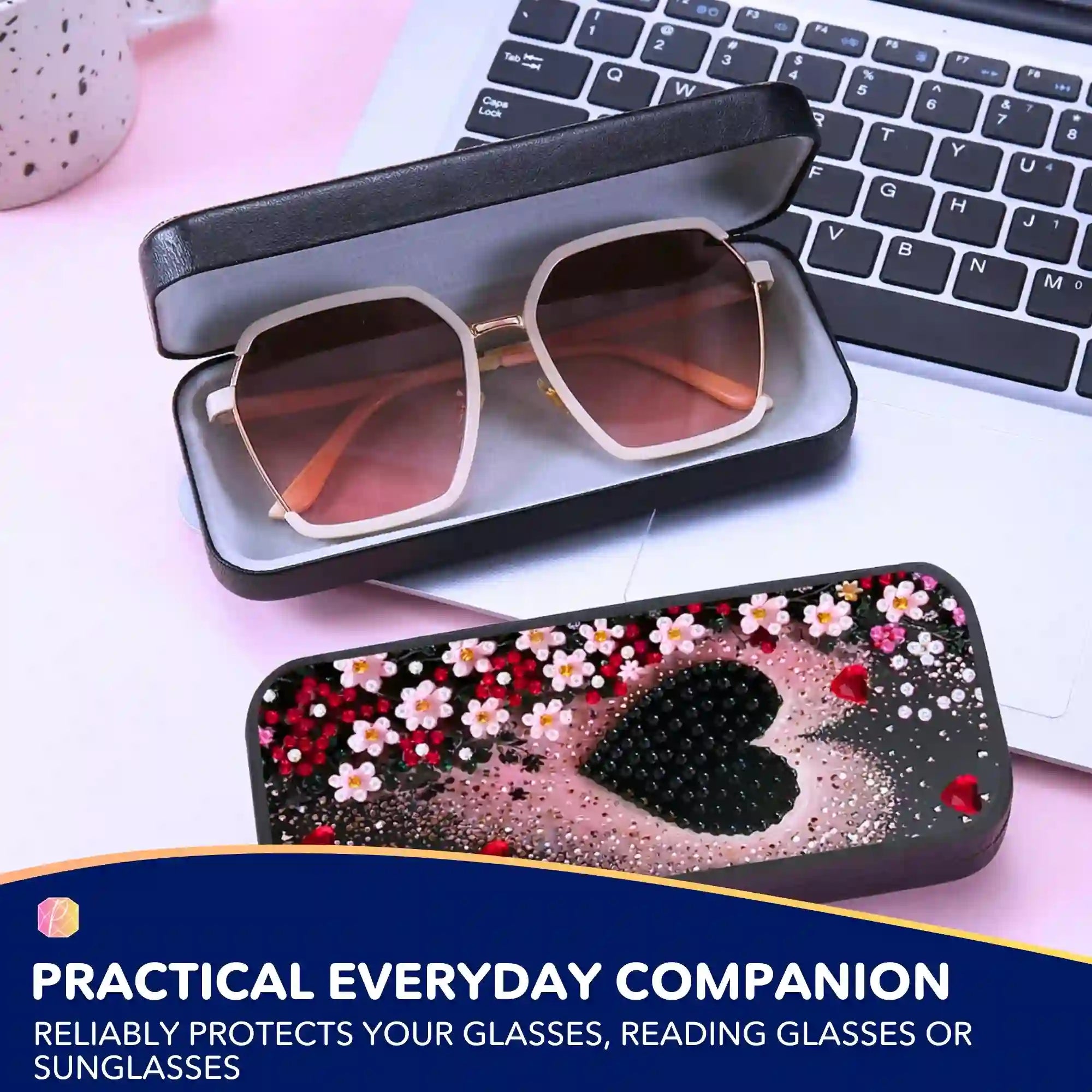 Diamond Painting Glasses Case – Heart
