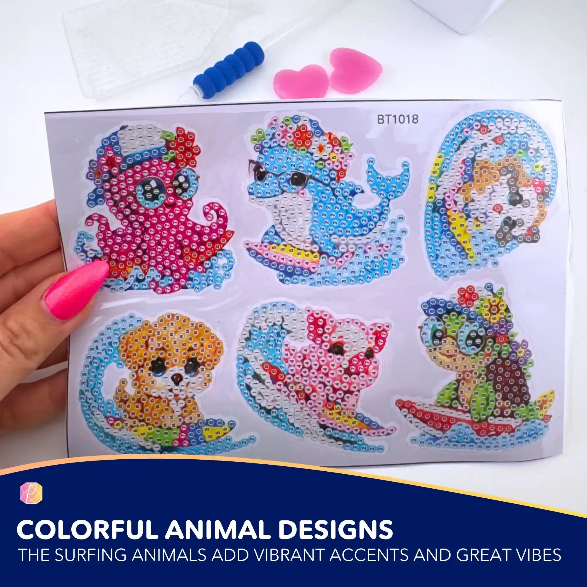 Diamond Painting Stickers - Little Surfers