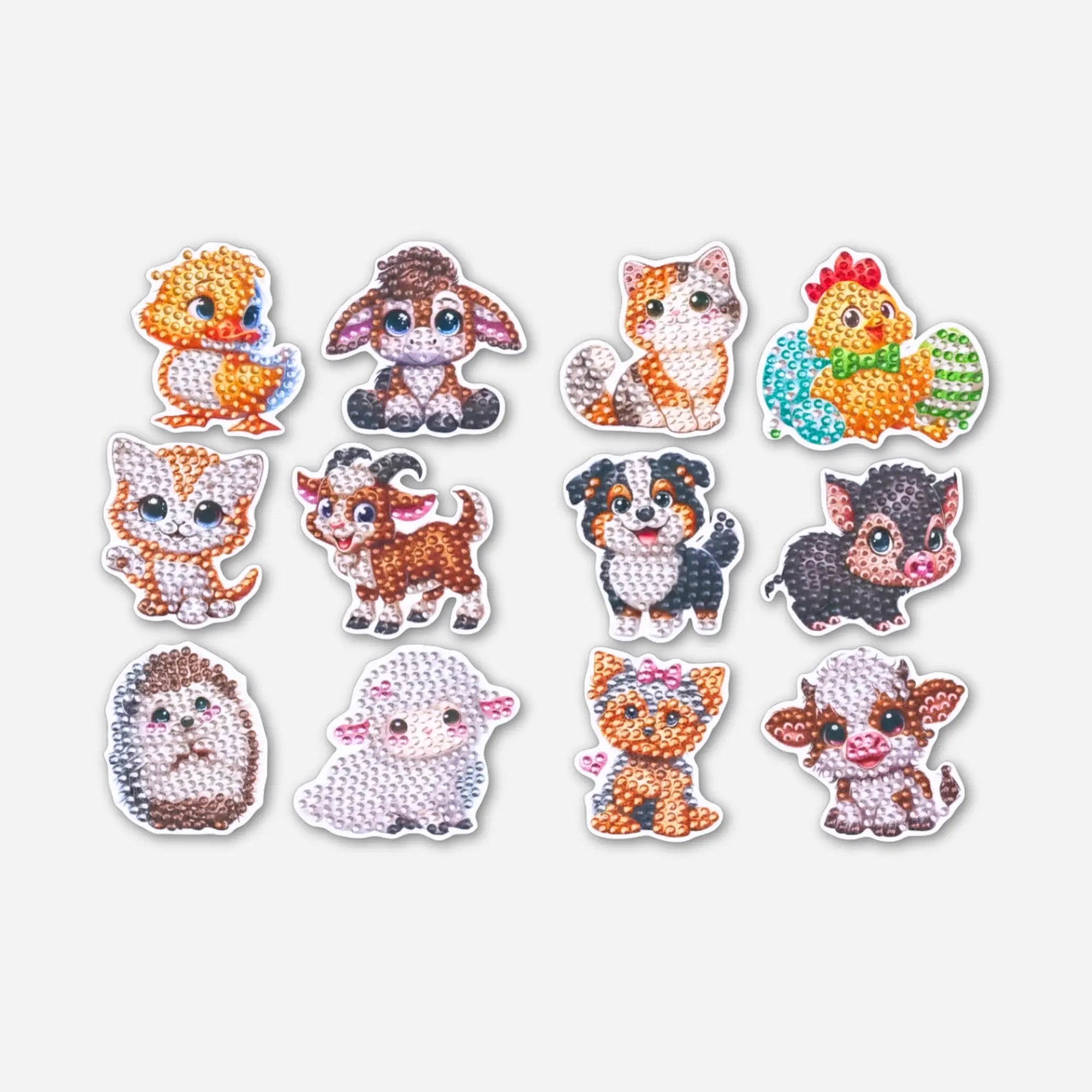 Diamond Painting Stickers - Cute Animals