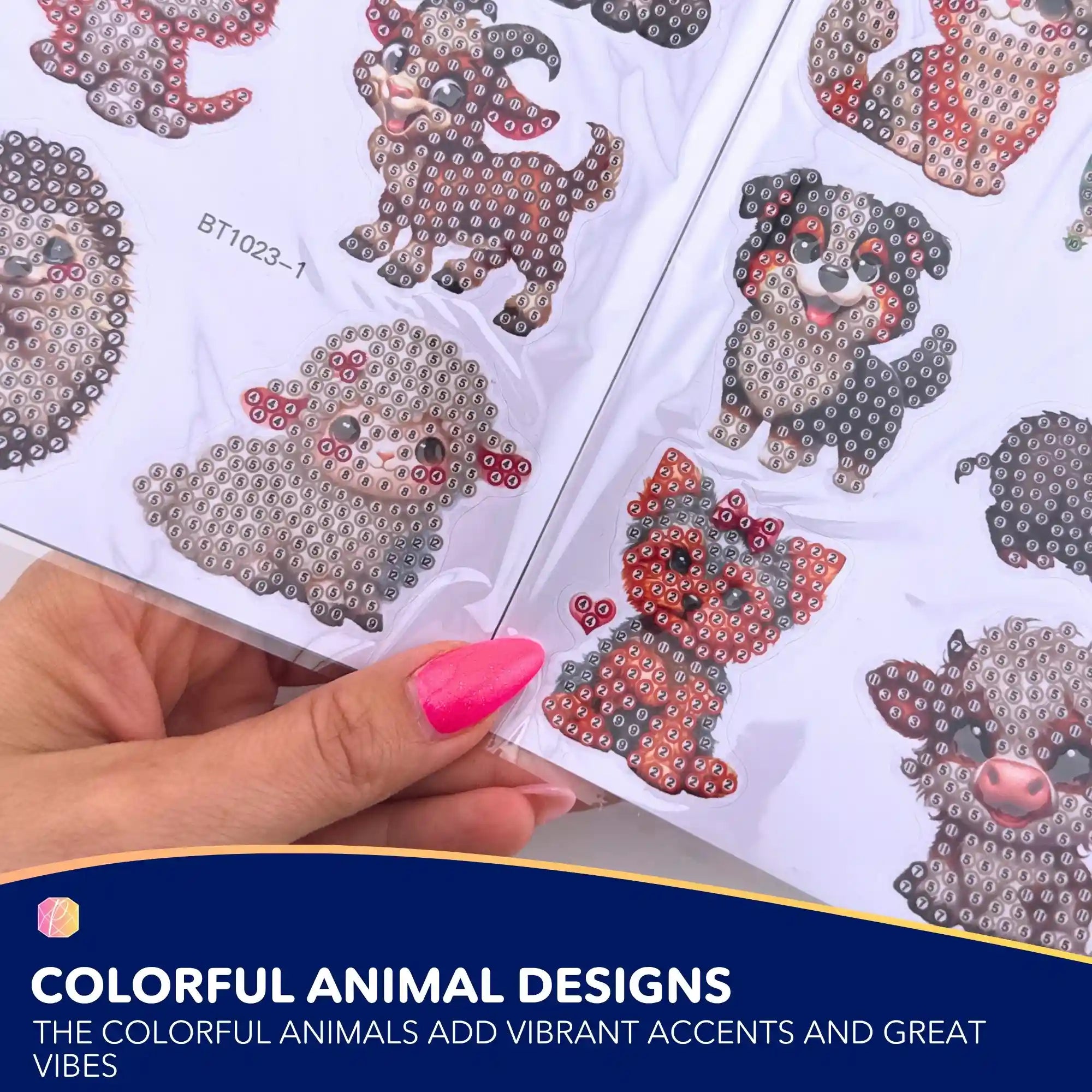 Diamond Painting Stickers - Cute Animals