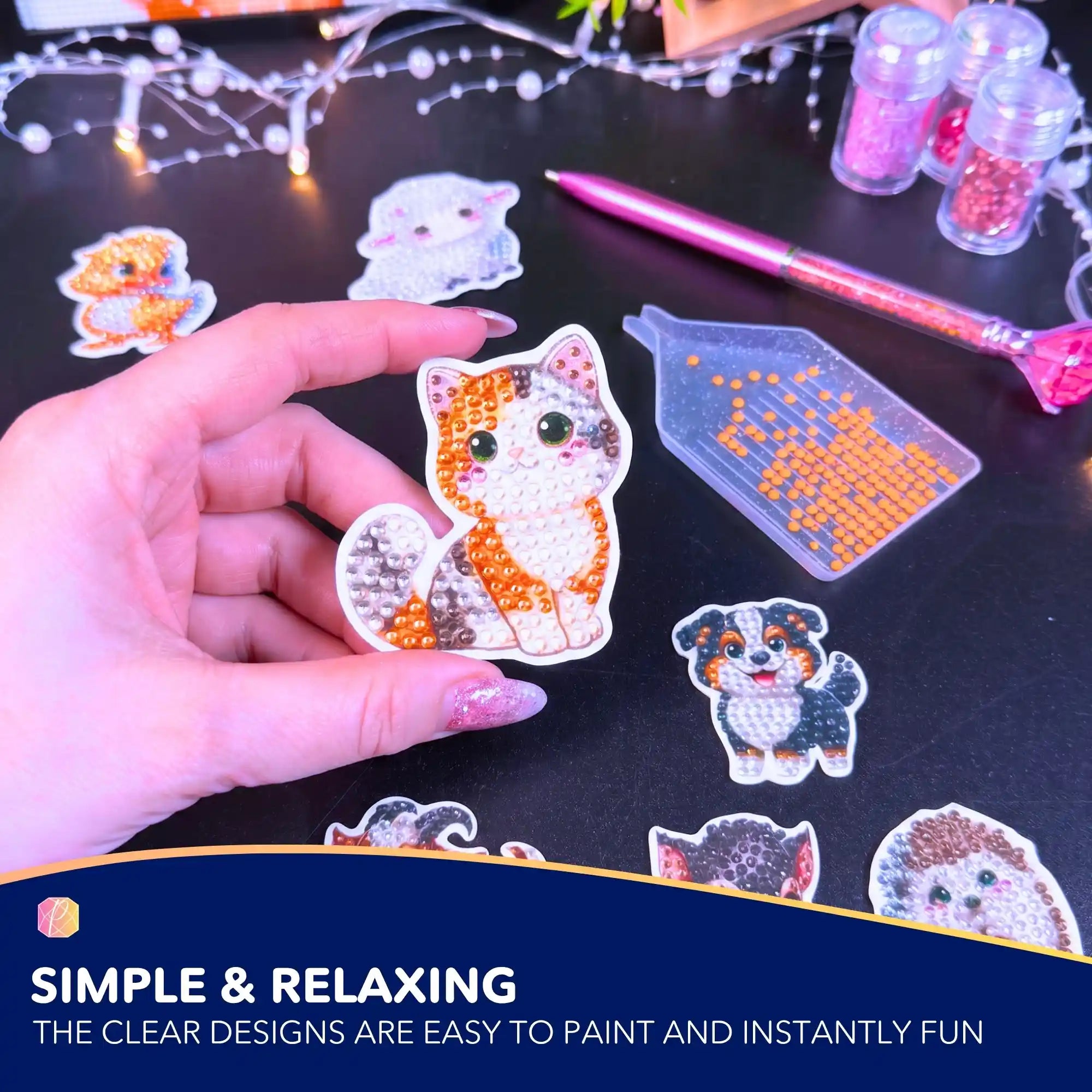 Diamond Painting Stickers - Cute Animals