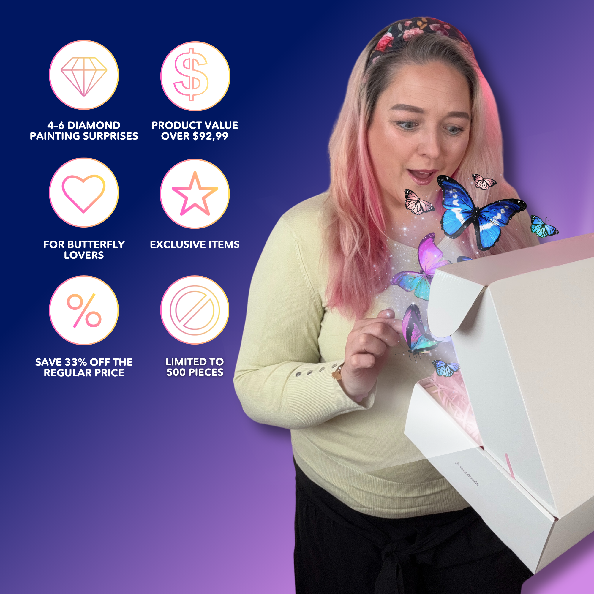 Diamond Painting Mystery-Box "Butterfly Edition" (#2)