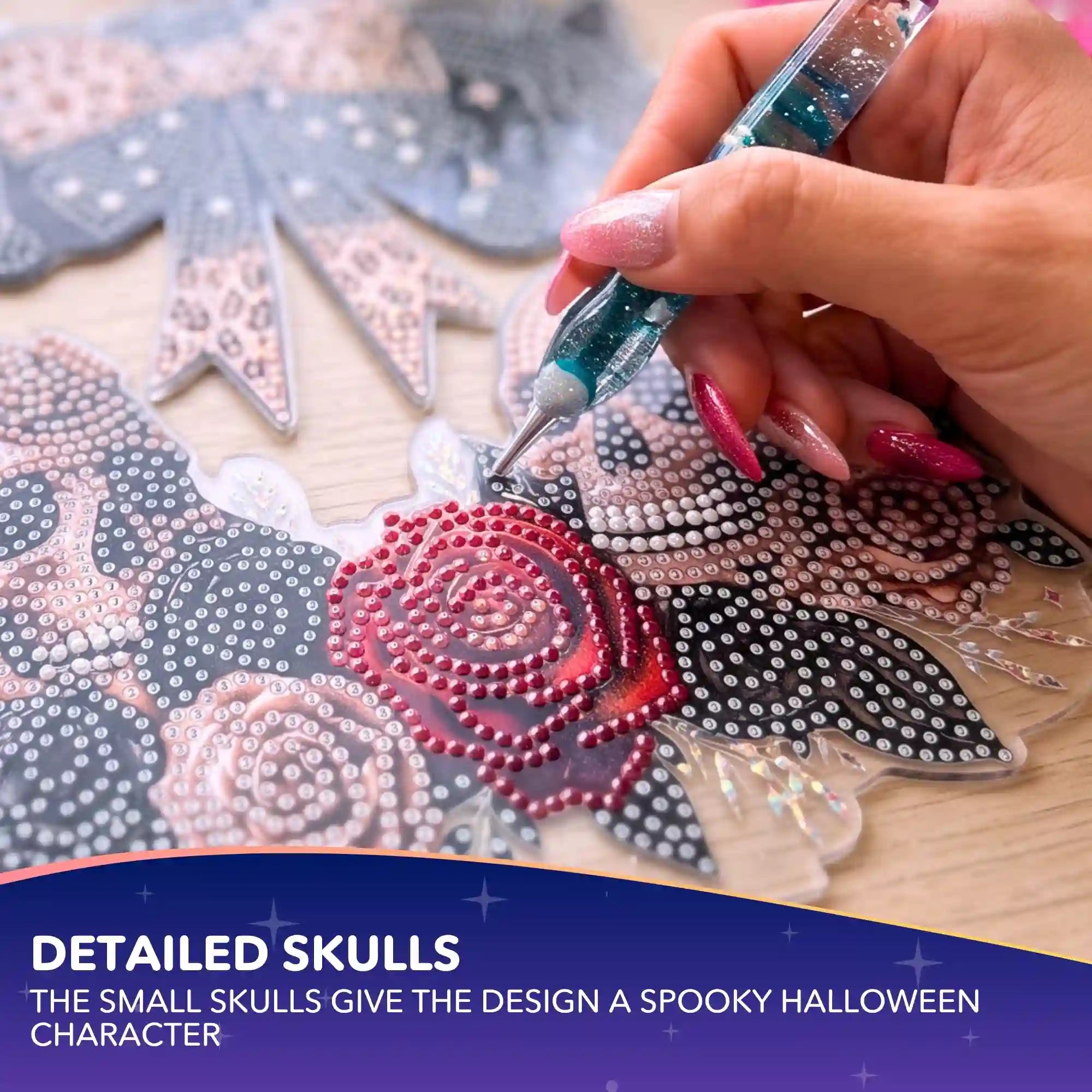Diamond Painting – Skull Wreath Display Stand – Halloween