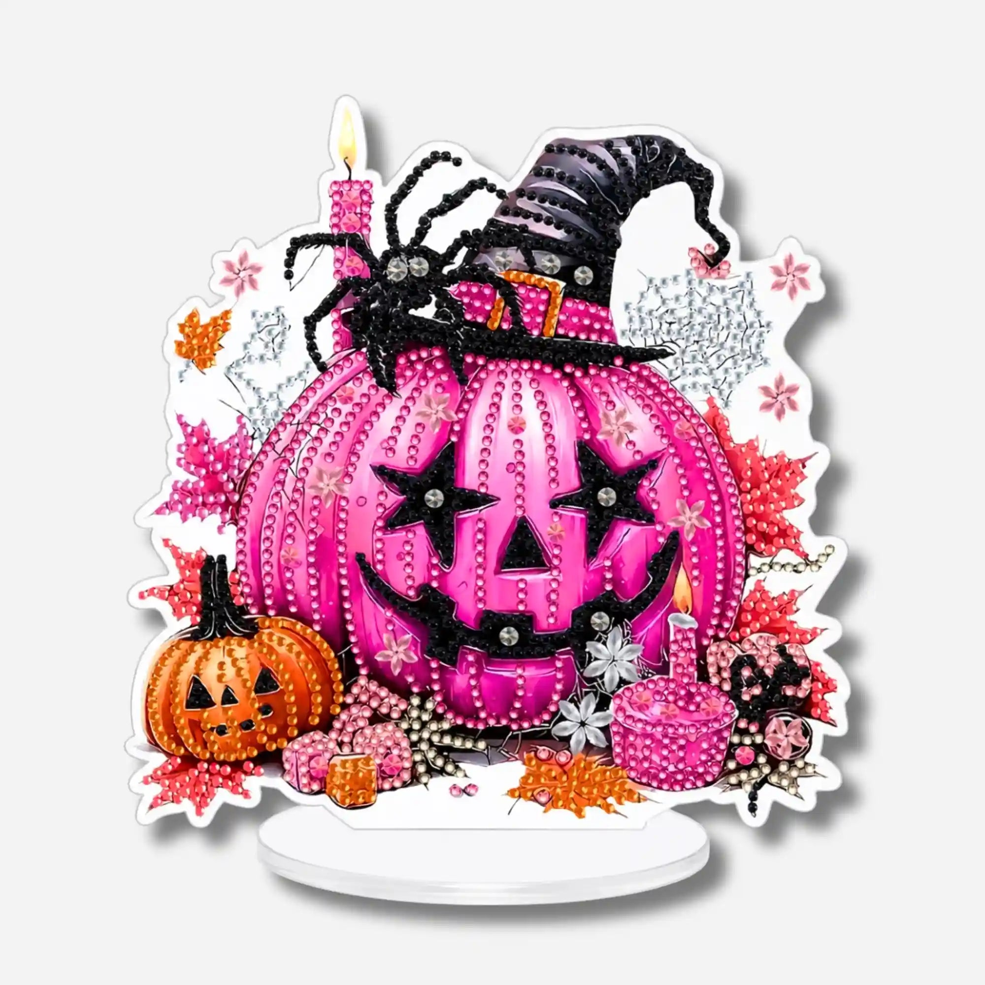 Diamond Painting – Pink Pumpkin Display Stand – Halloween