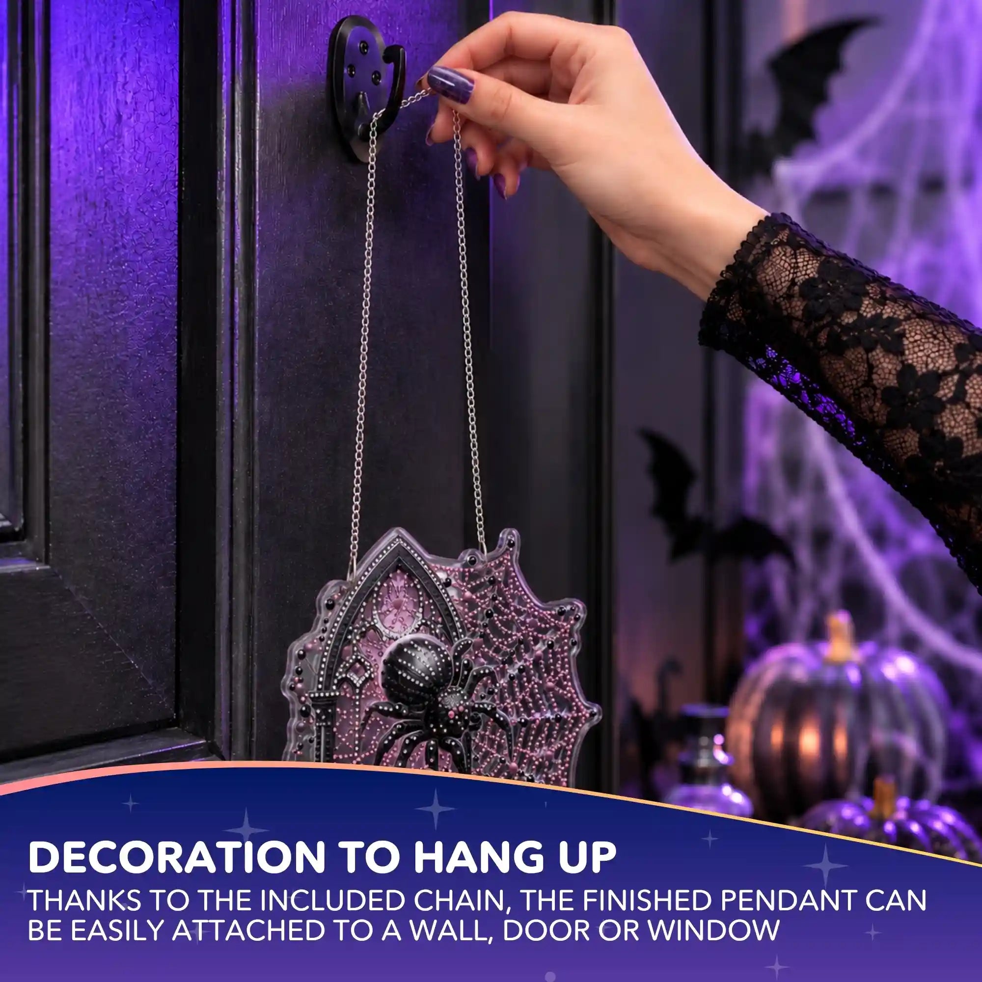 Diamond Painting Spider Hanger - Halloween
