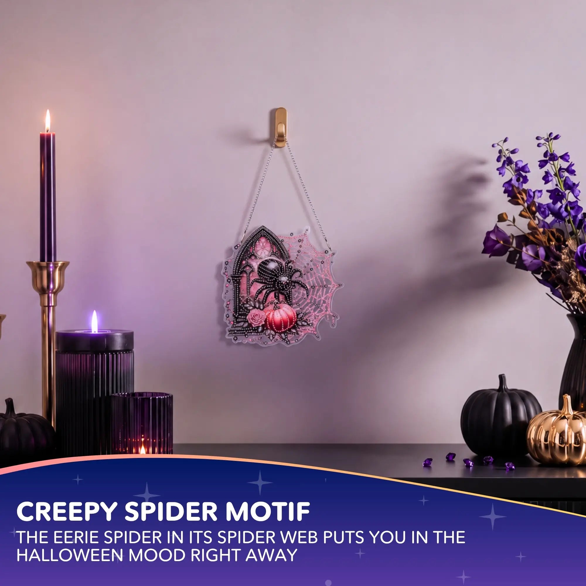 Diamond Painting Spider Hanger - Halloween
