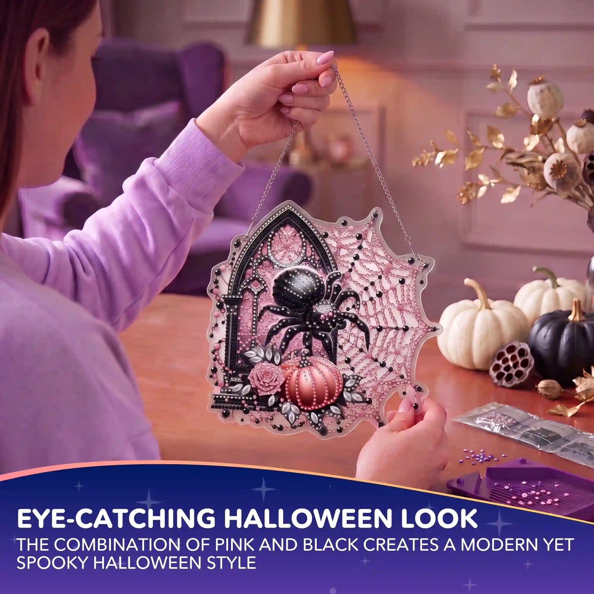 Diamond Painting Spider Hanger - Halloween