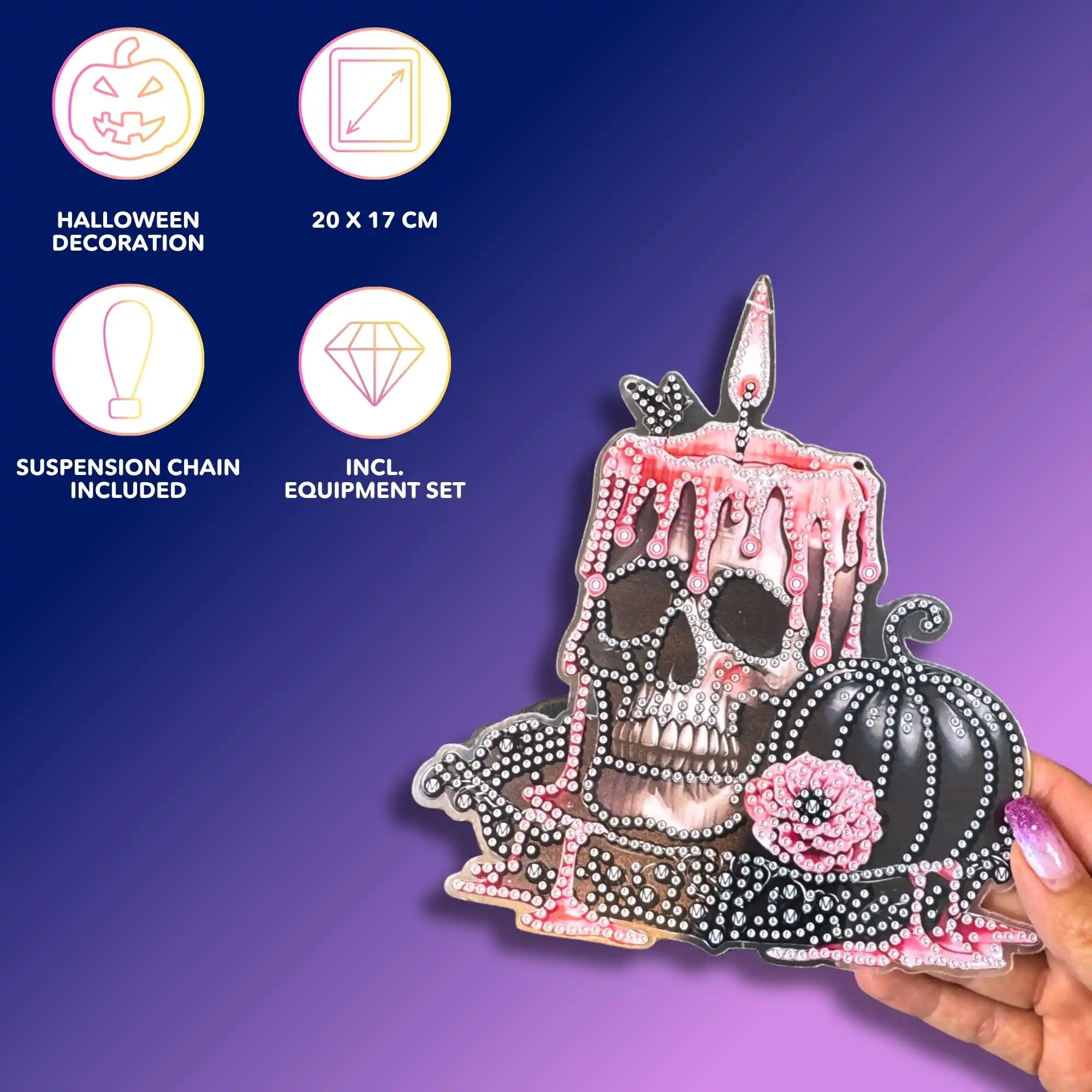 Diamond Painting Candle Hanger - Halloween