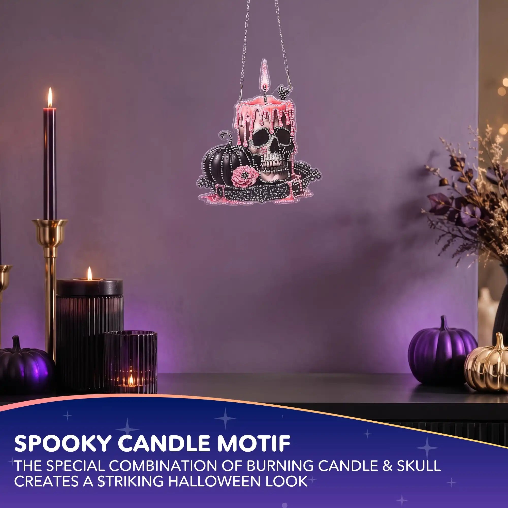 Diamond Painting Candle Hanger - Halloween