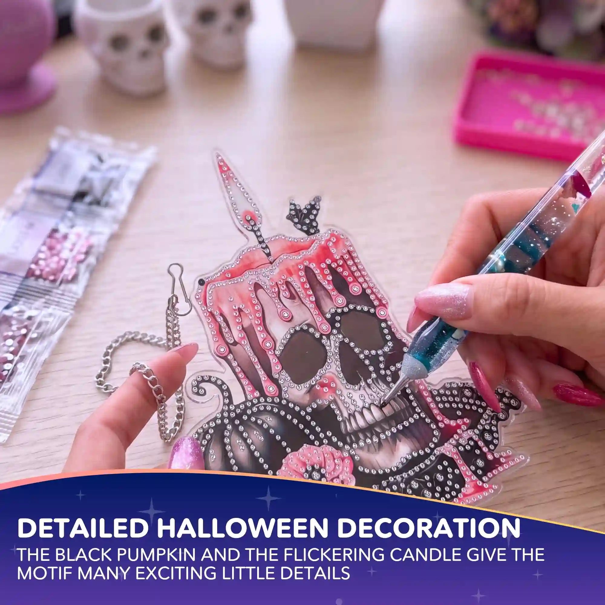 Diamond Painting Candle Hanger - Halloween