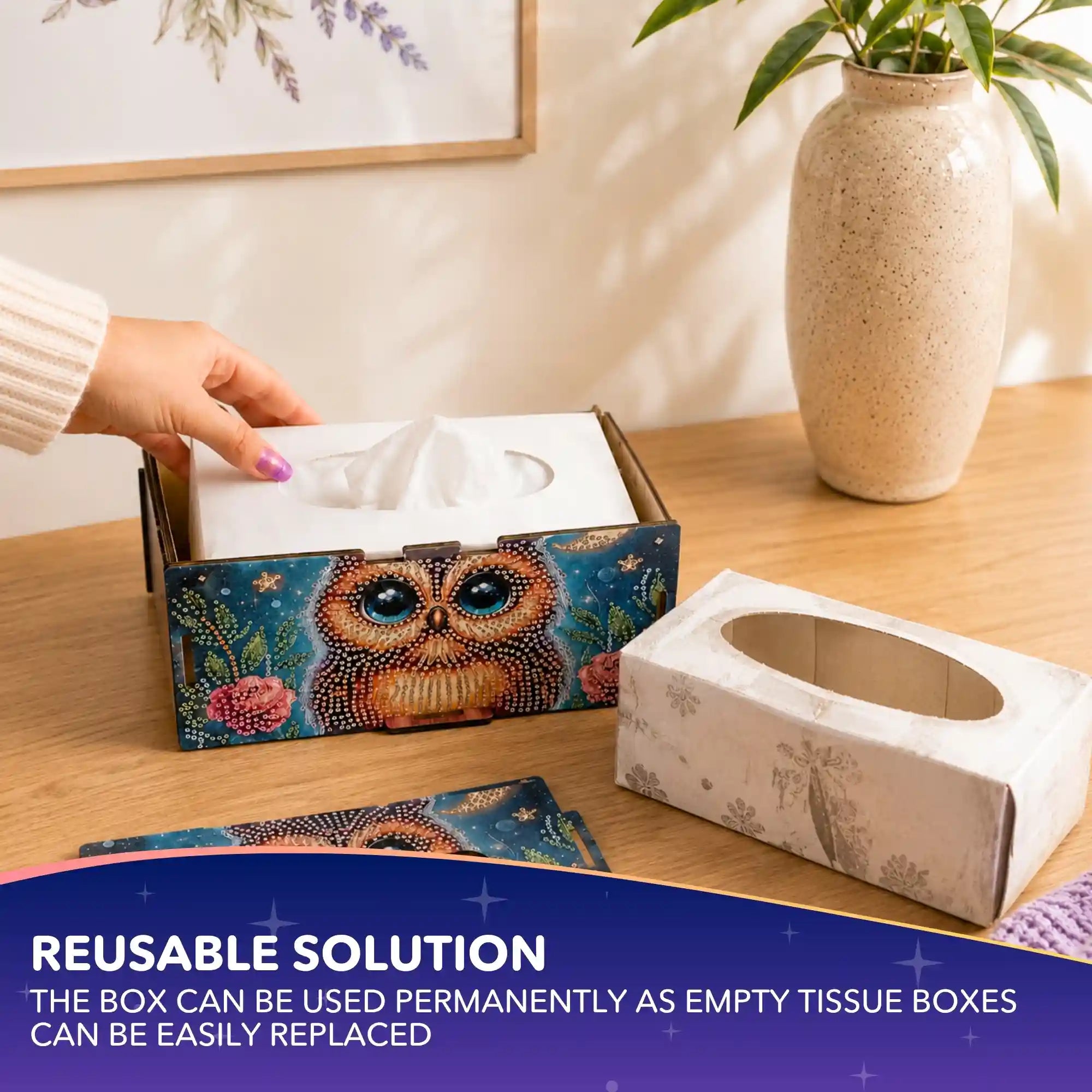 Diamond Painting – Tissue Box Owl