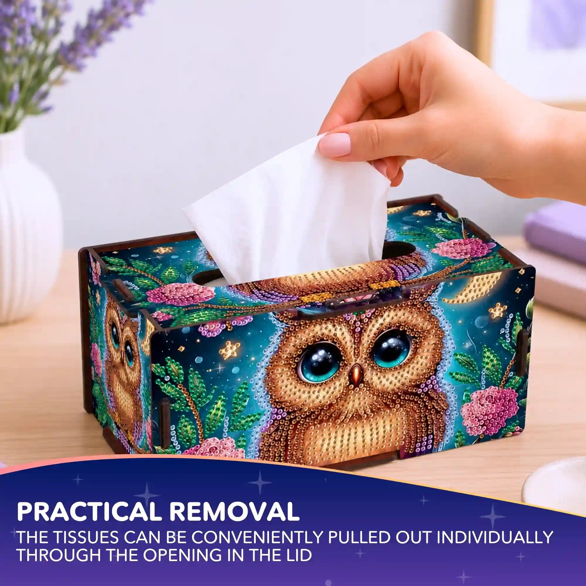Diamond Painting – Tissue Box Owl