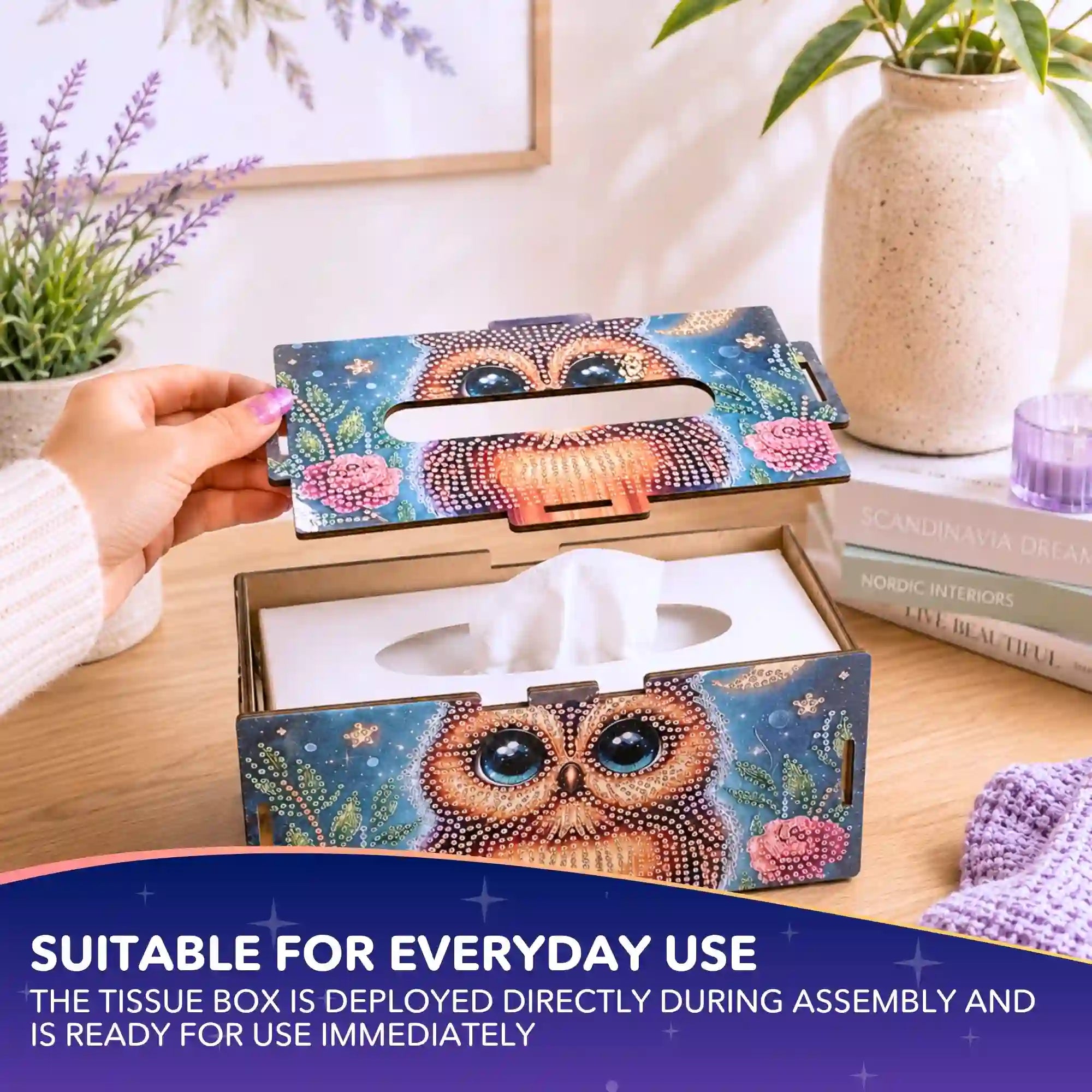 Diamond Painting – Tissue Box Owl
