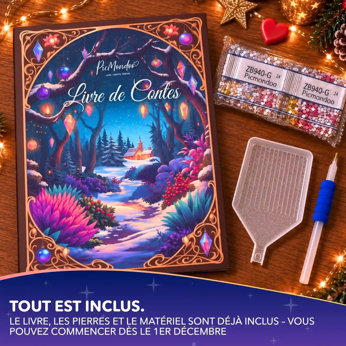 Livre de contes en diamond painting pour adultes