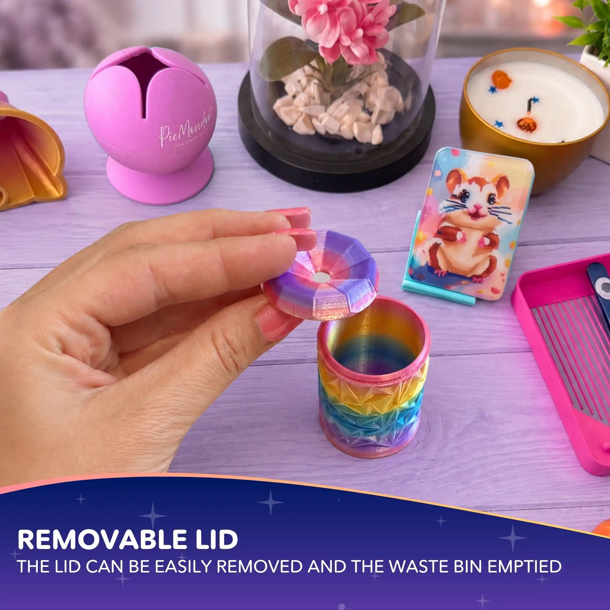 Cover Minder Trash Can