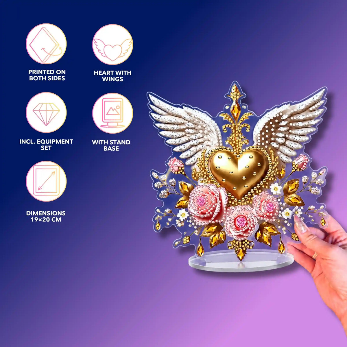 Diamond Painting – Stand Heart & Wings