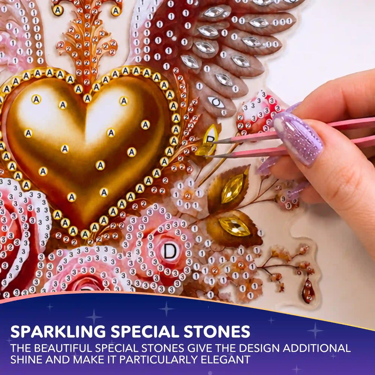 Diamond Painting – Stand Heart & Wings