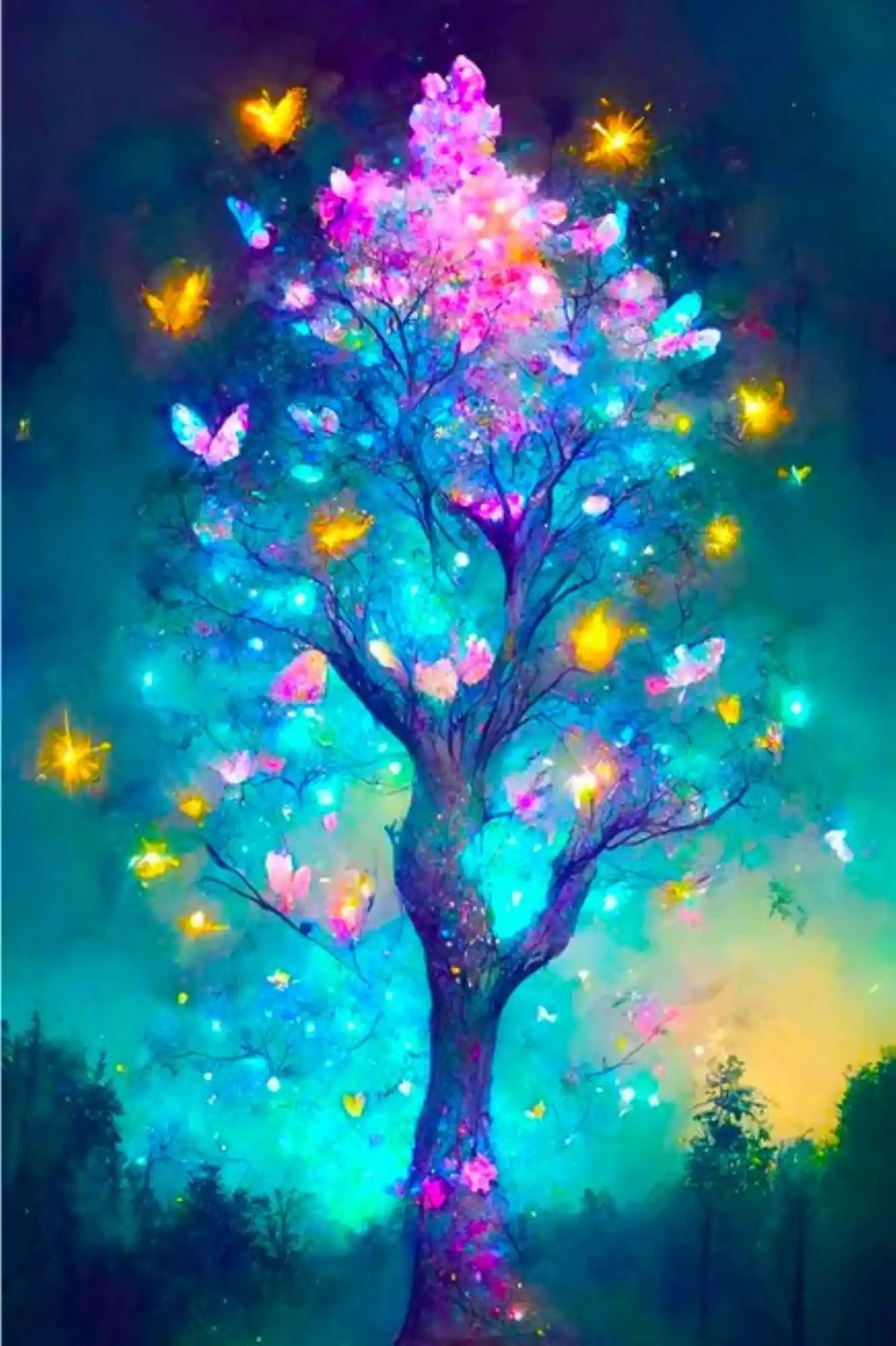 Diamond Painting AB Special – Butterfly Tree